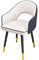 Moderne wasserdichte Lederstühle für Küche und Esszimmer mit hoher Rückenlehne, gepolstert, weicher Sitz, Weiß + Blau