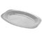 Eco Leaf - Paquete de 20 platos ovalados desechables de papel de aluminio de 17 pulgadas, bandejas grandes en relieve plateado, reciclables, duraderas, ligeras y desechables, ideales para fiestas