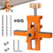 Schranktür Montagehilfe mit 6mm/8mm/10mm Bohrer, Einstellbarer Schranktür-Installationspositionierer, Topfband bohrschablone tür Mount Locator, für die Montage der meisten Schranktüren, Orange