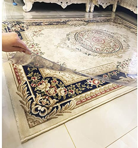 Transparente Anti-Rutsch-Stuhlmatte für Teppiche, rechteckig, 90 x 180 cm – strapazierfähiger, rutschfester Bodenbelag für Zuhause und Büro