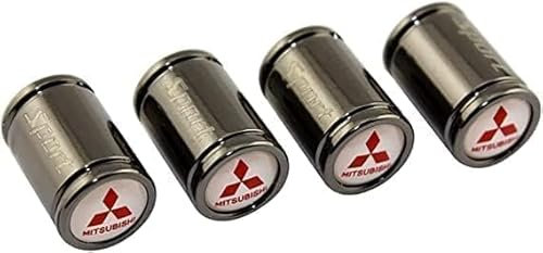 4 Stück Ventildeckel für Mitsubishi ASX Outlander Space Star Eclipse Cross Pajero Sports, Autoreifen Ventilkappe Staub- und Wasserdichte Ventilabdeckung Reifen-Ventilkappen Reifenventil-Kappen