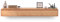 Meuble TV Flottant Moderne Meuble de Rangement Flottant Mural pour Salon Supports TV & Centres Multimédias Armoire à Tiroirs Couleur Bois Naturel avec Trou Antenne Caché(180 * 20 * 24cm)