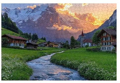 Puzzle 6000 Teile Landschaft Holzpuzzle Erwachsene Sonnenuntergang Puzzle Erwachsene 179x105cm Impossible Klassische Jigsaw Geschicklichkeitsspiel für Die Ganze Familie Freunde Geschenk Deko F-46