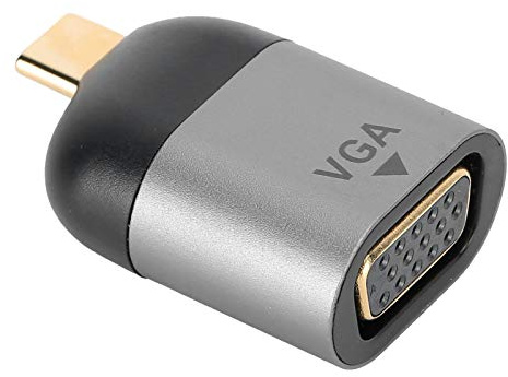 HLKSOUREZ Adattatore tipo C maschio a VGA DB15P femmina, convertitore video da USB - C a VGA, mini adattatore in lega di alluminio 1080P@60Hz con Plug and Play per Android macOS