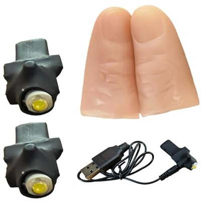 Trucco di magia con pollici : accessorio da ricaricabile per esibizioni sul palco, design illusione di primo piano, luce LED + attivazione facile, costruzione sicura e dura
