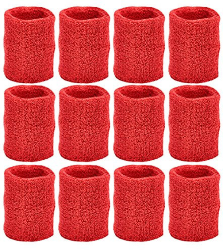 Unique Sports Team-Armbänder (rot, 6 Paar)