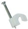 Tower 4mm Round White Cable Clips - Pack of 20