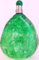 Oberstdorfer Glashütte Carafe en Verre avec Bulles d'air, soufflé à la Bouche Bouteille après Style Antique, Verre Vert avec Un Bouchon à vis en étain, Contenu 0.5 litres et d'une Haut. de 19-21 cm
