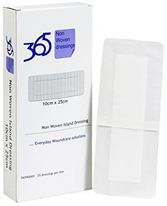 365 Non Woven Island Dressing 10 x 20 cm - Pack of 25 (Ref 36590004)