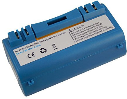 vhbw Akku kompatibel mit iRobot Scooba 330, 340, 390, 5800, 350, 380, 385, 5832, 5806, 34001 Home Cleaner Heimroboter Blau (4500 mAh, 14,4 V, NiMH)
