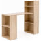 Wohnling Schreibtisch WL5.693 mit Regal 120 x 120 x 53 cm Sonoma Holz Modern, Schreibtischregal Ablagefächer PC Tisch, Computertisch mit Ablage, Design Tisch Büro mit Aufbewahrung