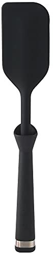 MASTRAD F19400 Spatule-Maryse-Pâtisserie Desserts Nappage-en Silicone-Ne Touche Pas Le Plan De Travail-Ne Raye Pas Les Casseroles-Noir