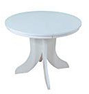 Heinz Hofmann Esstisch ca. 90 cm Ø ausziehbar auf ca. 90 x 130 cm oval, weiß