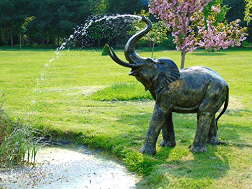 UK Garden Wonders Elephant Water Feature | Fountain | Aluminium