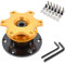 Riloer Auto-Lenkrad-Schnellspannnabe Adapt Universal Snap Off Racing/Rally/Motorsport Lenkradnabe (Gold)