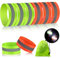 Sumind 8 Stück Reflektierende Bänder Winter Reflektierende Bänder mit Hoher Sichtbarkeit Reflektierende Gurte Band Armbänder Reflektierendes Laufwerk für Frauen Männer Radfahren (Grün, Orange)