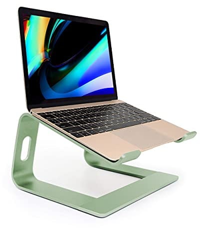 Cenawin Laptop Stand, Ergonomic Aluminum Laptop Mount, Detachable Laptop Riser, Notebook Holder Stand, Compatible with MacBook Pro/Air HP Lenovo Samsung Dell, All 10-17.3 Laptops (Apple Green)