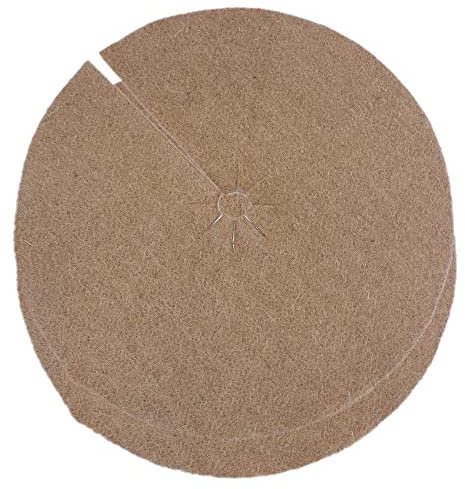Novatool Lot de 2 disques de paillage en coco Ø 37 cm avec trou - Protection hivernale pour plantes en pot - Protection hivernale pour plantes en pot - Protection contre le gel et le froid pour arbres