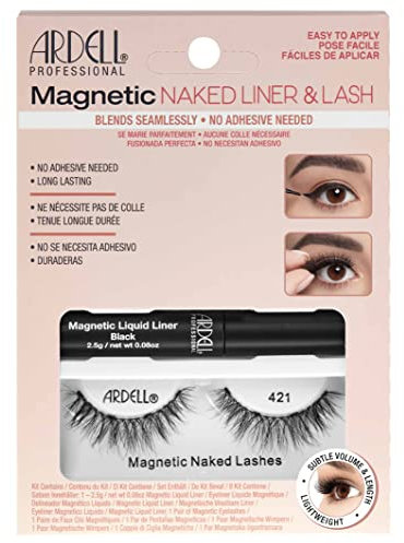 ARDELL Magnetic Liner Kit Naked Lash 421 - Magnetische Wimpern aus Echthaar mit magnetischem Eyeliner, kein Wimpernkleber notwendig | einfaches Anbringen, vegan & wieder verwendbar