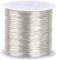 100m x 0.3mm Alambre de Cobre para Joyas Artesanías Alambre para Cuentas Metálico Alambre de Latón Resistente al Desgaste Hilo de Cobre para Fabricación de Joyería DIY Collar Pulsera Arete (Plata)