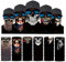 Freesom Lot de 6 Cache Cou Col Visage Couvre-Chef Modo Ete Bandana Tube Homme Tete de Mort Crane Cagoule Tour de Cou Elastique Respirant Anti-solaire Sport Velo Vintage Cadeau Pas Cher