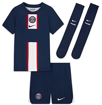 Nike Unisex Kids Set Paris Saint-Germain 2022/23 Home, Midnight Navy/White/Midnight Navy, DJ7897-411, S
