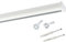 Deco-Raum Rail à rideaux sur mesure en aluminium - Roulement intérieur rectangulaire et plat - Fixation au plafond - Avec verrou de serrage - Blanc - 370 cm - Divisé rond