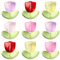 Ipotkitt Lot de 100 perles tulipes en verre faites à la main 6 couleurs
