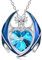 YAFEINI Drachen Halskette Geschenke für Damen Mädchen Sterling Silber Kristall Drachen Anhänger Halskette Schmuck Weihnachten Geburtstag Geschenke (09-September)