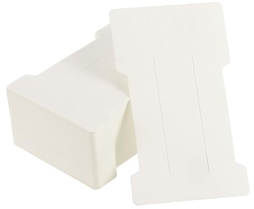 PATIKIL Haarclip Anzeige Karten 100 Pack Papier Karton Haar Schleife Halter Rechteck Haar Spangen für Schmuck Haar Zubehör Anzeigen und Organisieren Weiß