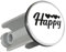 Huuraa Waschbeckenstöpsel Happy Herzen Geschenk 4cm höhenverstellbar 6,5 bis 8,5cm Happy Geschenkidee