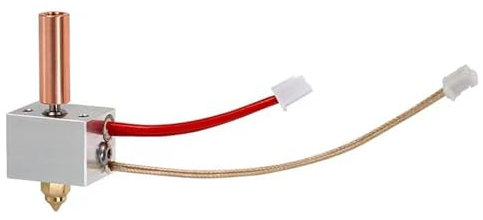 HysiPrui 3D Drucker zusammengebaut Neptune 4/Neptune 4 Pro Hotend Hot End Kit mit Druckkopf Ersatz mit geringer Reibung Messing Düse, 100K Thermistor, Heizungskartusche, Wärmeblock nur