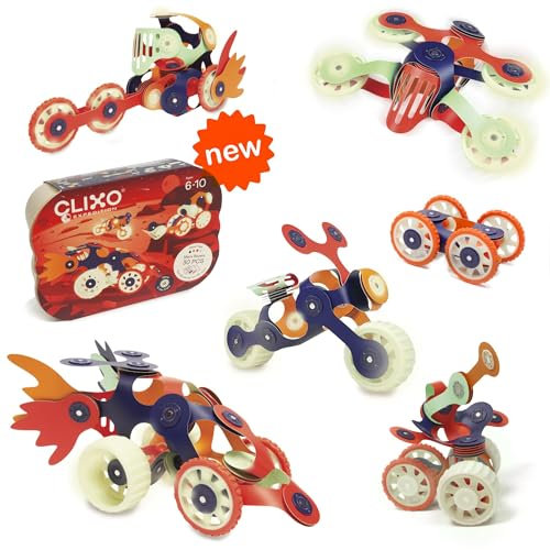 Clixo - Mars Rovers Pack, Magnetic Tiles for Kids - Magnetic Game with 30 Mars Themed Pcs - Children's Games, Shapes, Construction Toys for Boys and Girls - For Ages 6+ - 30 Pcs