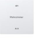 Eltako Wippe lasergraviert für Funktaster 55x55mm, reinweiß glänzend E-Design55 W-F2T55E-wg+2P