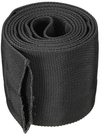 PATIKIL Manchon de Protection en Nylon de 4 ID 6.5Ft, Protection de Gaine de Couverture de Câble pour Le Tuyau Hydraulique de Torche de Soudage Tig, Noir