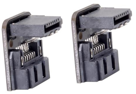 CY Adapter 2pcs/lot SATA 7Pin Male to SATA 7pin Female 90 Degree Down Angled for Mainboard Desktops SSD HDD