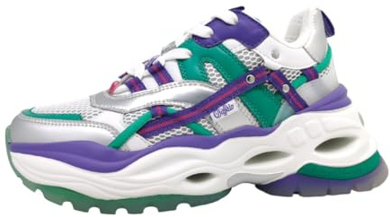 Buffalo Triplet Hollow Damenschuhe Schnürschuhe Sportive Sneaker Low, Schuhgröße:38 EU