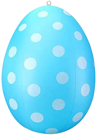 40 cm Osterei Ei - Dekoration zu Ostern - Riesige Osterei-Dekorationen | Osterdekorationen für den Außenbereich | Ostereier-Dekorationen für Schaufenster, Warenpräsentation, Garten, (Blue, One Size)