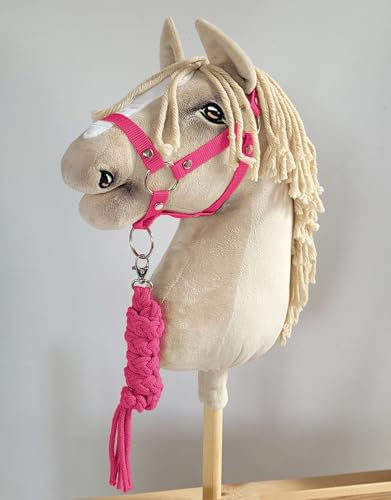Super Hobby Horse Seilhalteleine für Steckenpferd – dunkelrosa. Kein Pferd enthalten.