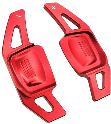 Lenkrad Paddle Shifter Extension für VW 2018-2023, Aluminiumlegierung Schaltpaddel für VW Golf 8 MK8 Tiguan CC Tiguan L Touran L Teramont Phaeton C-TREK (Rot)
