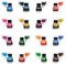 EINCORN Bouteille Encre 1 flacon de 16 couleurs pour stylo plume de calligraphie de 30 ml pour enfants, étudiants, travaux manuels, comme le montre l'image