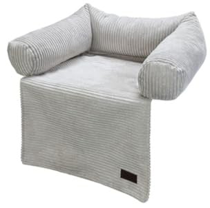 Designed by Lotte Couchkissen Ribbed - Hundekissen - Hellgrau - 50x45