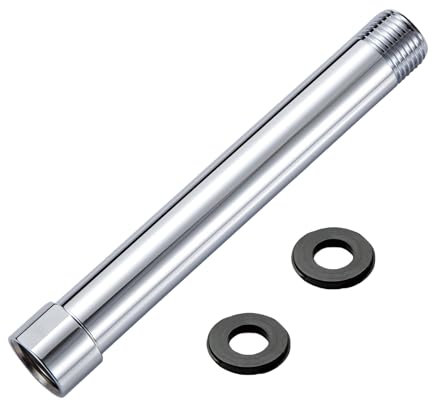 Extension Douche 6 In, Rallonge de Douche, Prolongateur Colonne de Douche, Tube D'Extension de Douche G1/2, pour Pommeau de Douche de Salle de Bains