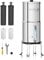 Purewell 6-Stage Gravity Ultrafiltration Water System，Glass Visible Water Level Design, 304 Stainless Steel Countertop System with 4 Filters and Mounts, Reduces Fluoride and Chlorine, 8.5 Litre