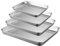 TIMESETL 4 x 304 Stainless Steel Square Plate Assortment, Baking Trays with Wire Rack, Oven Safe