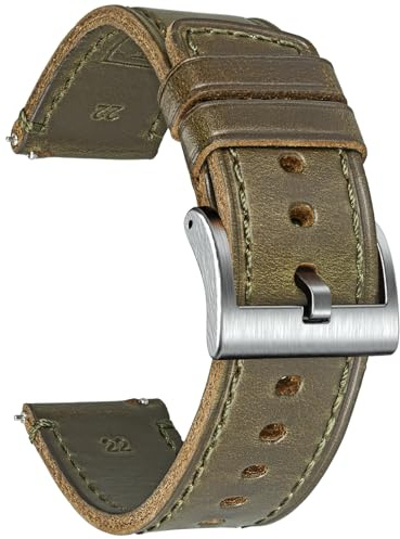 Weich Horween Schnellspanner Leder Uhrenarmband Vintage Uhr Ersatz Wrap von 18mm, 20mm, 22mm Leder Uhrenarmbänder