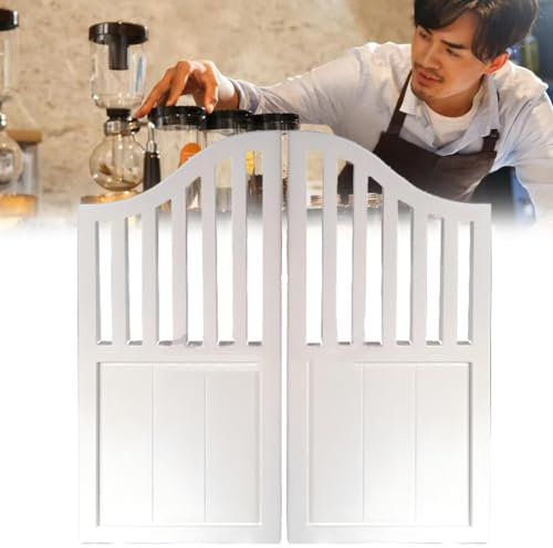 GFLCWYP Porte Battante Porte De Café, Portes Battantes De Salon Bois Massif, Porte Demi-Taille avec Charnières, Portes Western Butler Ouvertes Et Fermées À 180°,W80xH70cm(31.49x27.55in)