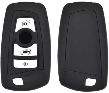 XEBRAD 4 Buttons Silicone Car Key Case Cover Keyless Remote Fob Shell Protector, for BMW, 1 2 3 5 7 Series F10 F20 F30 335 328 2013-2016 car key shell