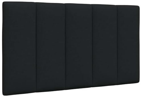 vidaXL Kopfteil-Kissen Hanko Schwarz 80 cm Stoff, Kopfteilkissen, Kopfkissen, Lesekissen, Kopfteilpolster, Rückenkissen, Kissen-Kopfteil, Kopfteil Polster