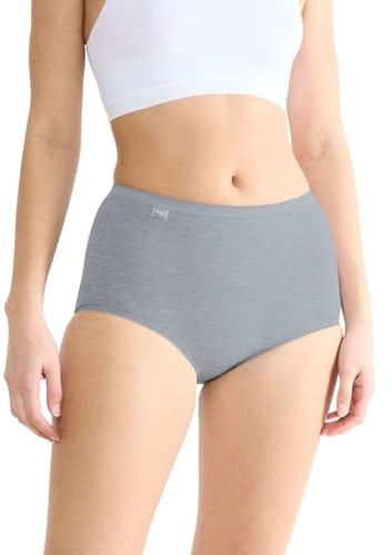 Sloggi Womens Basic+ Cotton Rich Maxi Brief 1,2 or 3 Pack Black, White or Skin